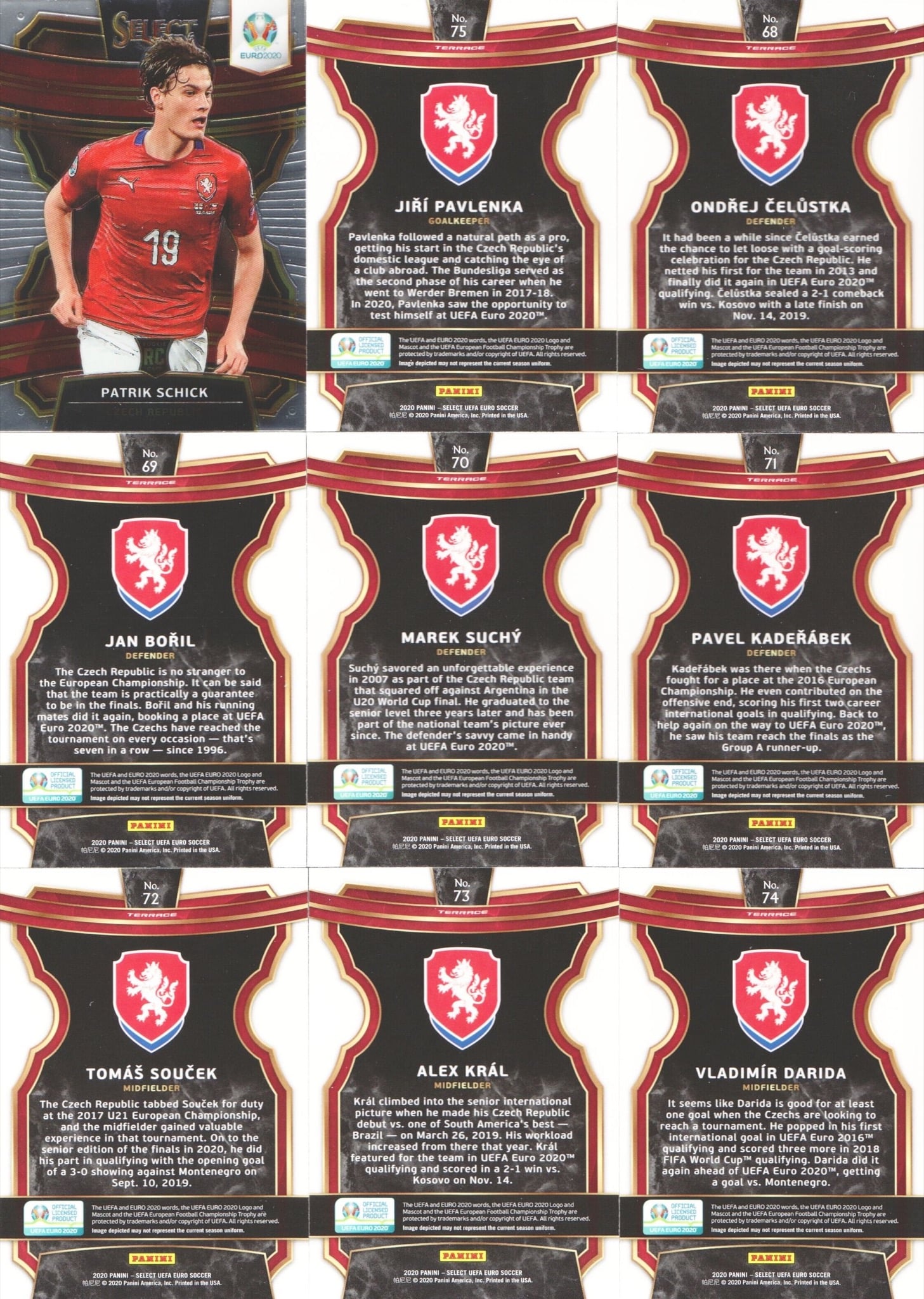 Czech national team - lot 10 pcs