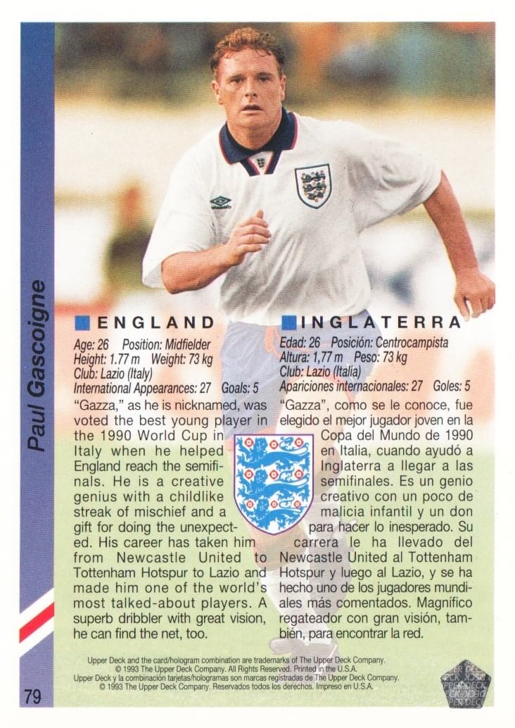 Paul Gascoigne (England)