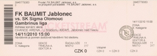 Jablonec - Sigma Olomouc (2010/11)