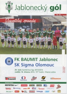 Jablonec - Sigma Olomouc (2013/14)